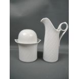Meissen (Schwerter). Deckeldose und Kanne. Erste Wahl. Ca. 10 & 13cm.