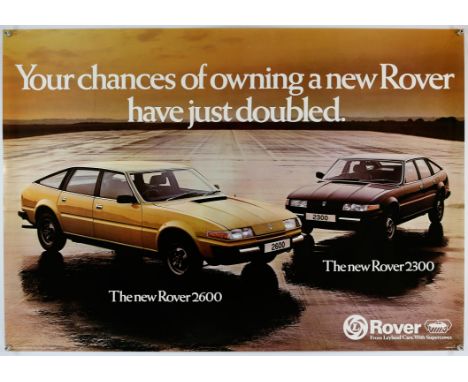 Rover SD1 - Circa 1976 original factory poster, approx. 39" x 28" rolled.