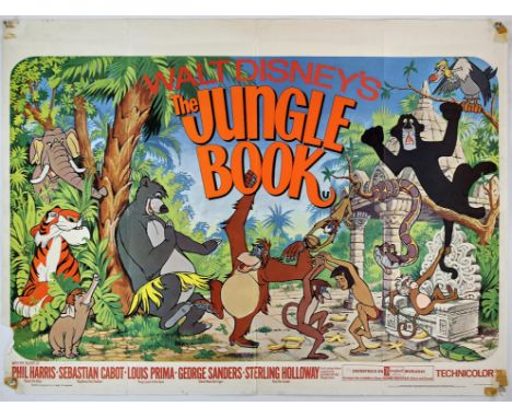 The Jungle Book (1967), British Quad film poster.  (folded), 40 x 30 inches, 1975 RRCondition Report:  Paper loss bottom left