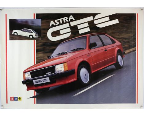 Vauxhall Astra GTE - circa 1985 original factory poster, approx. 47" x 33" rolled. 