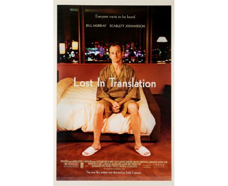 Lost in Translation (2003) One Sheet film poster, framed and glazed, 27 x 40 inches. Condition Report:  Brocken Glass