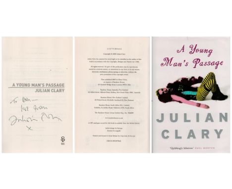 A Young Man's Passage by Julian Clary signed first edition hardback book. Published 2005. Good condition. All autographs come
