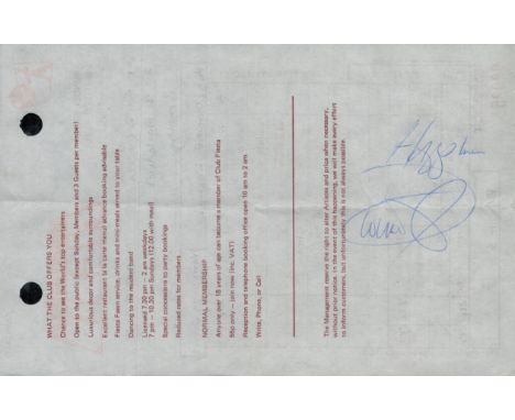 Dionne Warwick signed on reverse of concert entrance ticket from The Sheffield Fiesta Nightclub 1979. Good condition. All aut