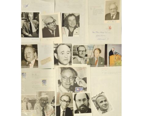 Assorted scientist collection. Signed Photos signatures such as Rosalyn Yalow, César Milstein, Georges Köhler, Bernard Lown, 