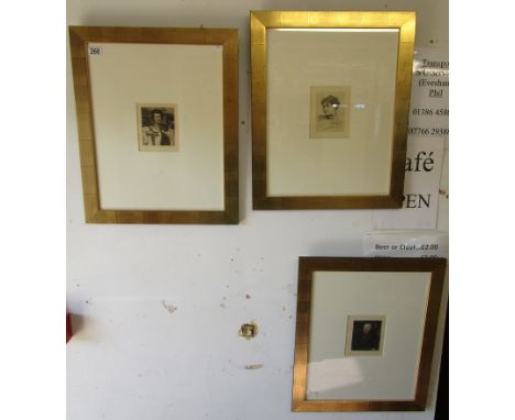 3 framed portrait prints