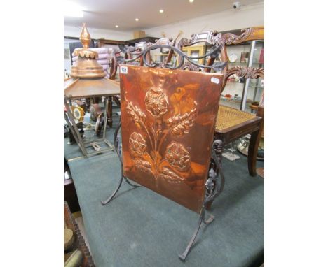 Arts &amp; Crafts copper fire screen
