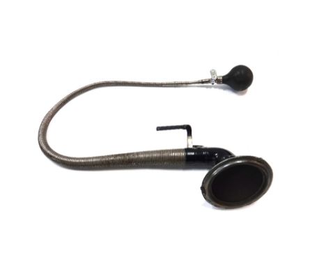 An early 20th century 'Boa Constrictor' type car horn, 170cm long.