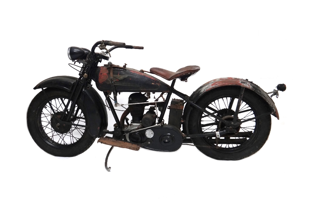 A 1930 Harley Davidson model B 500cc single cylinder motorcycle, engine ...