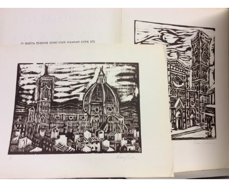 A portfolio of lithograph prints by Monumenti Toscani.