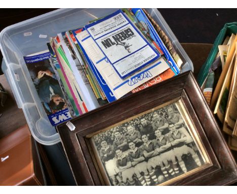 A variety of sporting memorabilia.