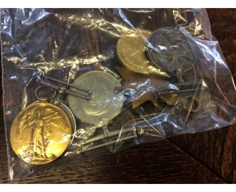 A WW1 1914-15 star trio medal group to 1150 Dvr H Green R.F.A, and WW1 victory medal pair to 6395 Pte W Browne IR GDS, togeth