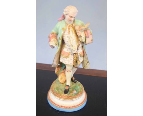 19th century Continental bisque figure of a gent   