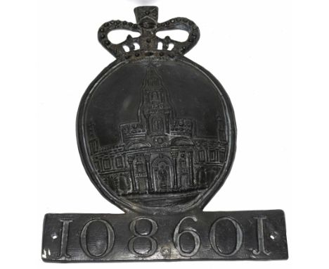 Vintage Royal Exchange Assurance cast metal fire mark, 23cm high