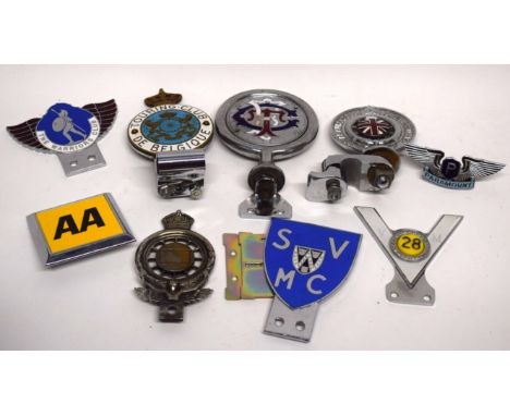 Box of vintage caravans/car badges   