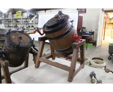 A small table top butter churn, named to "The Shakespearean" by Hathaway of Chippenham, Trade Mark 76860
