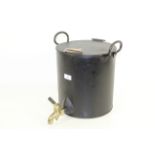 A large boiling pot / container with twin handles, lid and brass tap