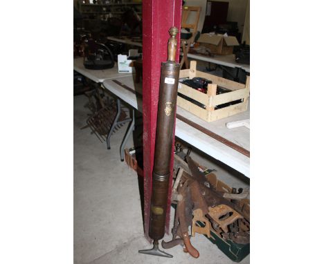A vintage hand operated vacuum cleaner by Reeves