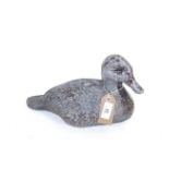 A large lead duck, approx. 11" in length