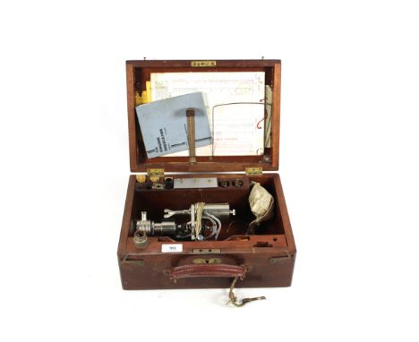 An antique Dobbie-McInnes of Glasgow engine cylinder pressure indicator gauge, with associated accessories and literature, Mk