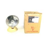 A Barbour heat lamp with chrome bowl and original box (sold as a collector's item)