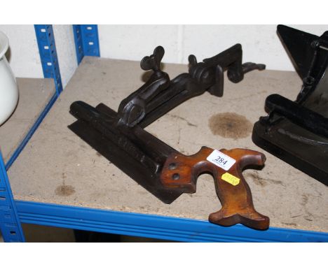 A bench mounted saw sharpening clamp by Henry Dibston &amp; Sons