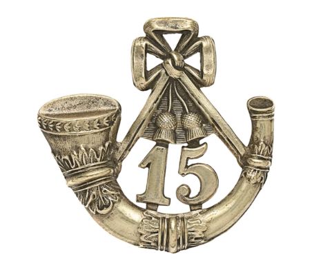 15th (Liverpool) Lancashire Rifle Volunteers Victorian shako plate circa 1860.A good scarce die-stamped white metal example. 