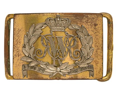 Light Cavalry William IV Officer’s waist belt plate circa 1820-37.A good scarce example adapted from previous Georgian exampl