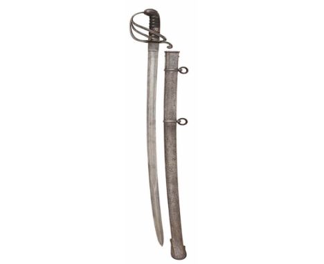 1821 Light Cavalry Yeomanry Troopers Sword.A good and scarce example, the plain 35 inch single edged blade is stamped to the 