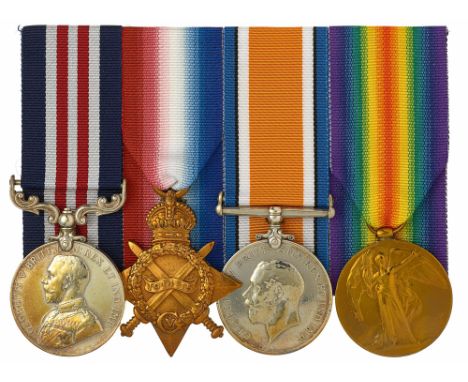 WW1 1st Bn Royal Irish Rifles / Yorkshire Regiment Military Medal Group of Three Medals.Awarded to Private Alfred Brown, who 