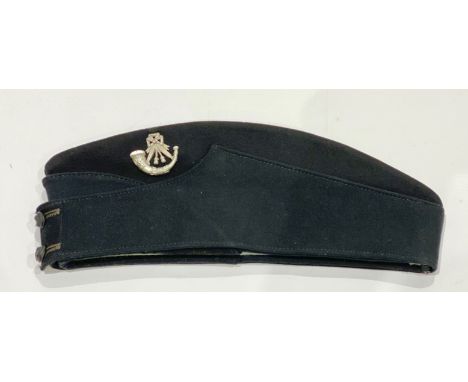 Victorian Rifle Volunteers Other Rank’s Field Service side cap.A very good example dark green cloth, tailored with two small 