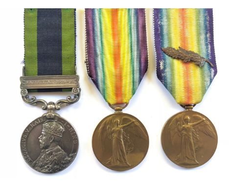 Medals of Norfolk Regiment Interest.Comprising: India General Service Medal, clasp “Waziristan 1919-21”, “5765132 PTE S. FULL