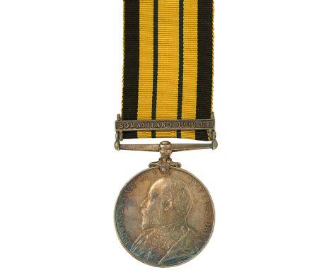 Army Ordnance Corps Africa General Service Medal, clasp ‘Somaliland 1902-04’.Awarded to “2898 SERJT W.A. BOYCE AOC”. Also ent