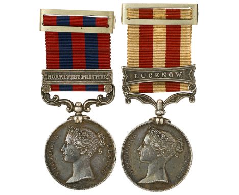 3rd Bn Rifle Brigade Bugle Major’s Indian Mutiny Pair of Medals.Awarded to 221 Bugle Major Sergeant Charles Hastings of the 3