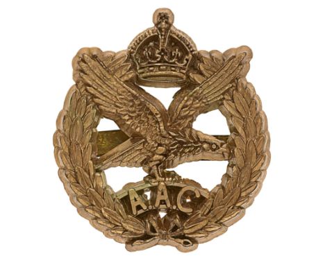 Army Air Corps WW2 plastic economy issue beret badge.A good example by A. Stanley &amp; Son, Walsall. Crowned laurel sprays, 
