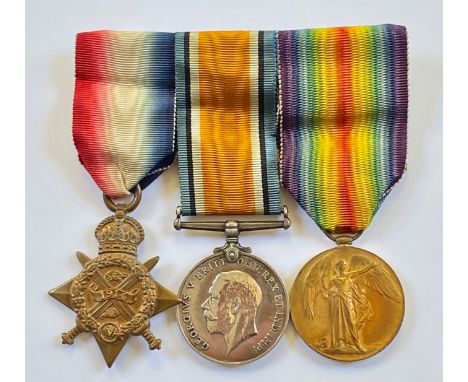 WW1 Royal Marine Light Infantry 1914 Star Gallipoli Casualty Group of Three Medals.Awarded to “PLY 16508 PTE G COLLINS RMLI” 