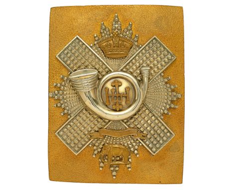 Scottish. Highland Light Infantry Victorian Militia Officer’s HLI shoulder belt plate circa 1881-1901.A very fine example. Se