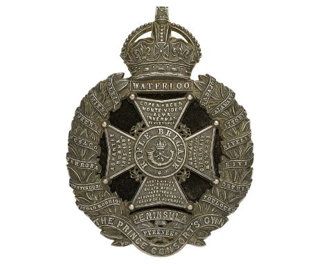 Rifle Brigade Officer’s 1916 Birmingham hallmarked silver pouch belt plate.A good die-stamped example by J &amp; Co (Joseph J