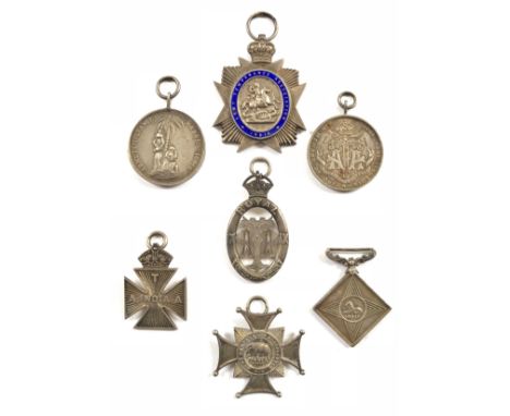 7 Army Temperance Association (India) silver medals.A good selection, all different. 1 year, 2 year (HM), 3 year, 5 year (HM 