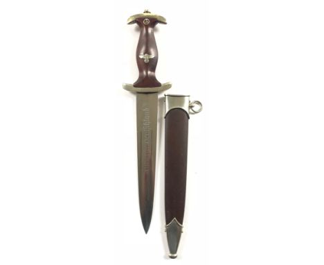 German Third Reich SA Stormtrooper’s dagger by Ernst Romer, Solingen.A good example by a rare maker with double-edged blade e