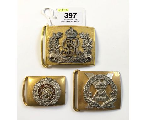 Dragoon Guards, Royal Engineers and Gordon Highlanders Officer’s waist belt plates.A fine GvR Dragoon Guards example ... Vict