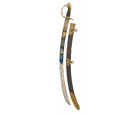 Napoleonic War Period 1803 Infantry Pattern Light Company or Rifle Officer’s Sword.A rare and fine example, the 29 inch blade