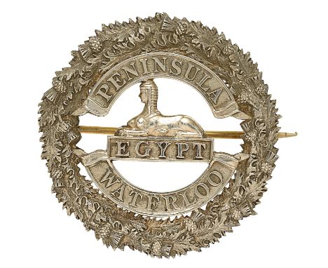 Scottish. Queen’s Own Cameron Highlanders Victorian Officer’s plaid brooch. A good unmarked silver example by R &amp; HB Kirk
