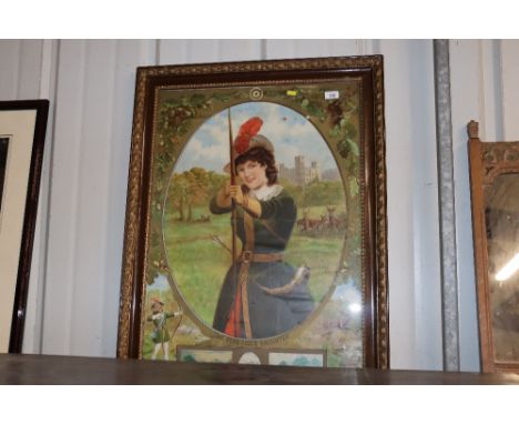 A 19th Century coloured print "The Forrester's Daughter" in simulated walnut and gilt frame 