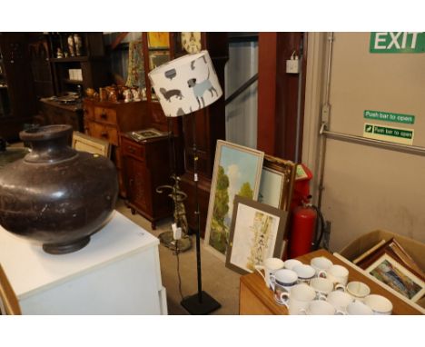 A metal ware standard lamp
