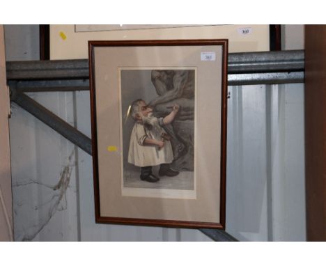 A print by Vincent Brooks Day &amp; Son, lithograph from Vanity Fair  "He Thinks In Marble, John Junior"