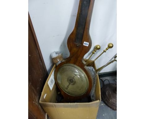 A BAROMETER CASE AND DIAL ETC