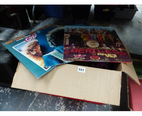 A COLLECTION OF RECORD ALBUMS TO INCLUDE THE BEATLES, BOB DYLAN, SHAKIN STEVENS, THE POLICE, ROXY MUSIC, BILLY JOEL ETC. 