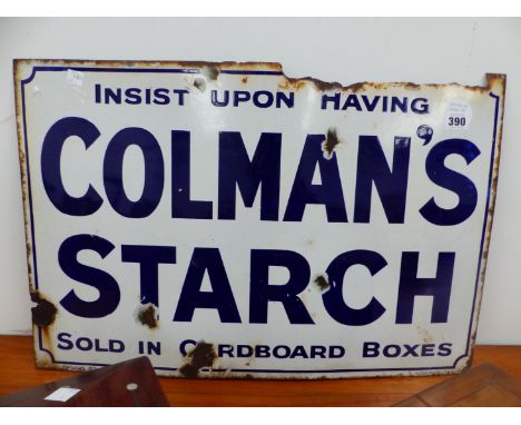 A COLMANS STARCH ENAMEL SIGN. 