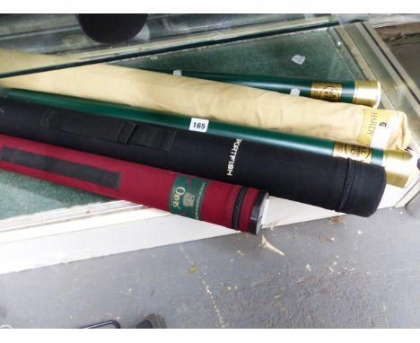 HARDY, ORVIS, SPORTFISH AND TWO R L WINSTON CASED FISHING RODSORVIS TLS POWER MATRIX 704-4PC MID FLEXSPORTFISH DN SERIES 9'0"