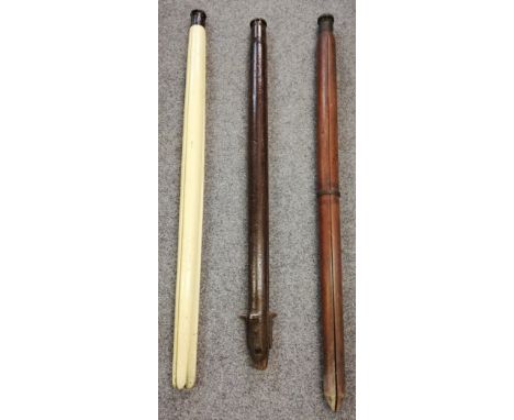Three vintage surveyors tripods, tallest 153cm (3).